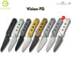 มีดพับ CIVIVI Vision FG EDC ใบมีด Nitro-V / Damascus 3.54 นิ้ว ด้าม G10 / Micarta / Ultem / Lexan Thumb Stud & Superlock