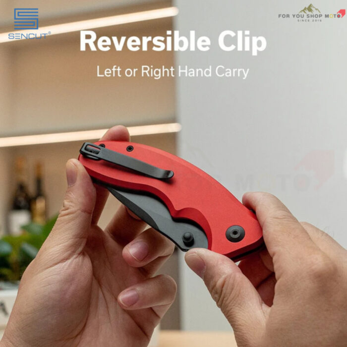 มีดพับ SENCUT Cybrix ใบมีด 9Cr18MoV 3.46 นิ้ว ด้าม Aluminum ระบบ Button Lock Thumb Stud Flipper รุ่น S23098A