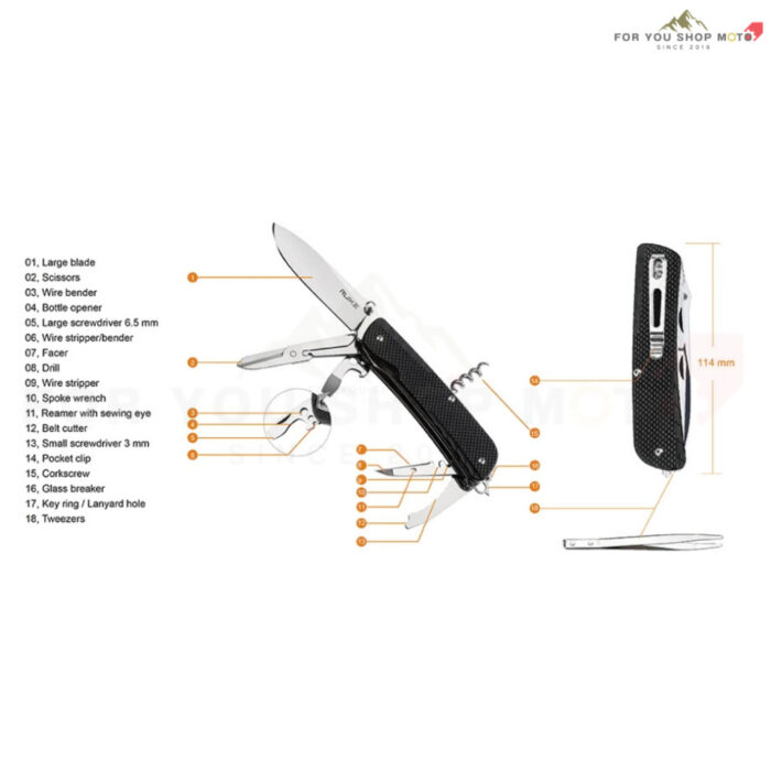 th-11134207-81ztg-mtc9g80j0rus0b.jpg มีดพับมัลติทูล RUIKE LD31-B Multi-Tool Knife 3.0" เหล็ก Sandvik 12C27 ด้าม Black G10 ของแท้ 100%