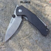 มีดพับ Ruike Knife P671-CB Front Flipper 2.75" เหล็ก 14C28N ด้าม Carbon Fiber ล็อค Liner Lock ของแท้ 100%