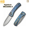 มีดพับ WEKNIFE Nightblade ใบมีด CPM 20CV 2.98นิ้ว ด้าม Titanium ระบบ Crossbar Lock EDC WE22046