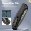 มีดพับ CIVIVI Button Lock Praxis ใบมีด Damascus 3.75นิ้ว ด้าม Aluminum ระบบ Button Lock C18026E-DS1