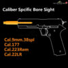 เลเซอร์ตั้งศูนย์ลำกล้อง Bore Sighter สีแดง 9mm / .22LR / .223 / .177 / .38 SPL / .308 พร้อมแบตเตอรี่