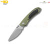 มีดพับ BESTECH JUNZI BT1809E ด้าม Titanium แทรก Carbon Fiber สี Light Green ใบมีด CPM-S35VN