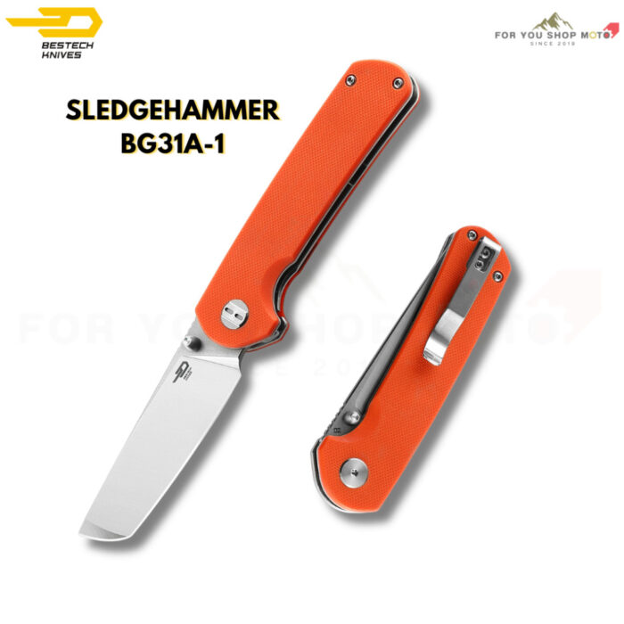[BESTECH] มีดพับรุ่น SLEDGEHAMMER (BG31) ด้าม G10 / Micarta ใบมีดเหล็ก D2 ทรง Tanto ขนาด 3.0 นิ้ว BG31A-1 BG31A-2 BG31D