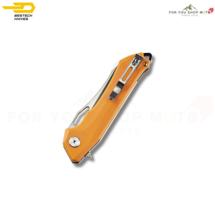 [BESTECH PLATYPUS] (BG28B) มีดพับพกพาเกรดพรีเมียม ใบมีด 3.43 นิ้ว เหล็ก D2 ด้ามจับ G10 (สีส้ม)