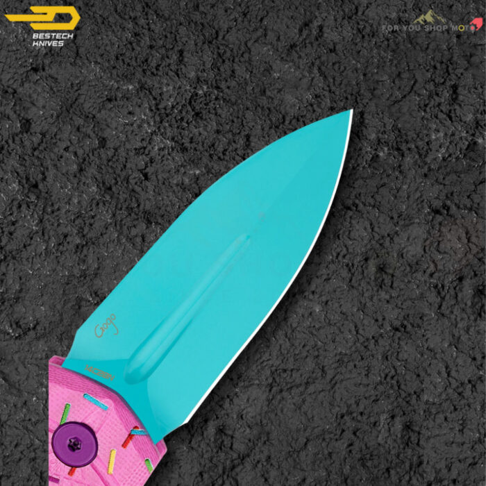[BESTECH QUQU] (BG57C) มีดพับพกพาเกรดพรีเมียม ใบมีด 2.20 นิ้ว เหล็ก 14C28N ด้ามจับ G10 (สีพาสเทล) BG57C-1 BG57C-2