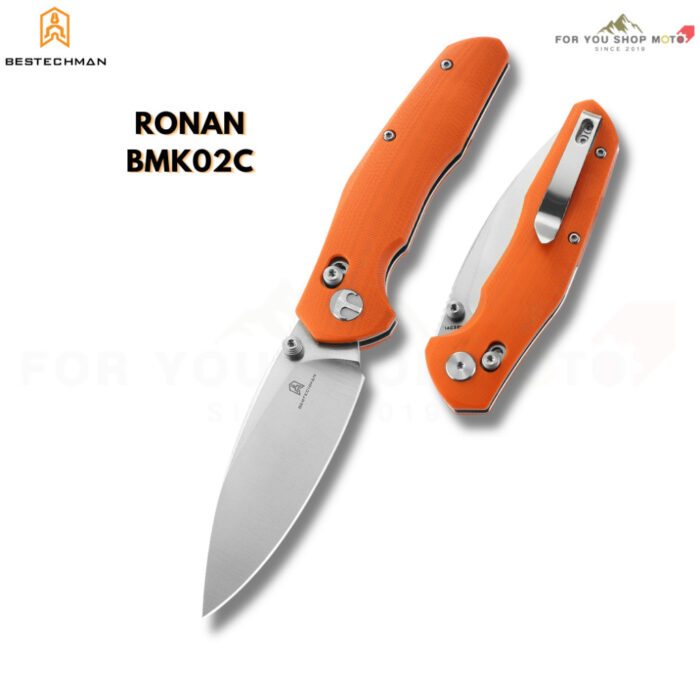 Bestechman Ronan (BMK02) มีดพับ EDC ใบมีด 3.26" เหล็ก 14C28N / Damascus ระบบ Bar Lock ลื่นไหลด้วยลูกปืนเซรามิก
