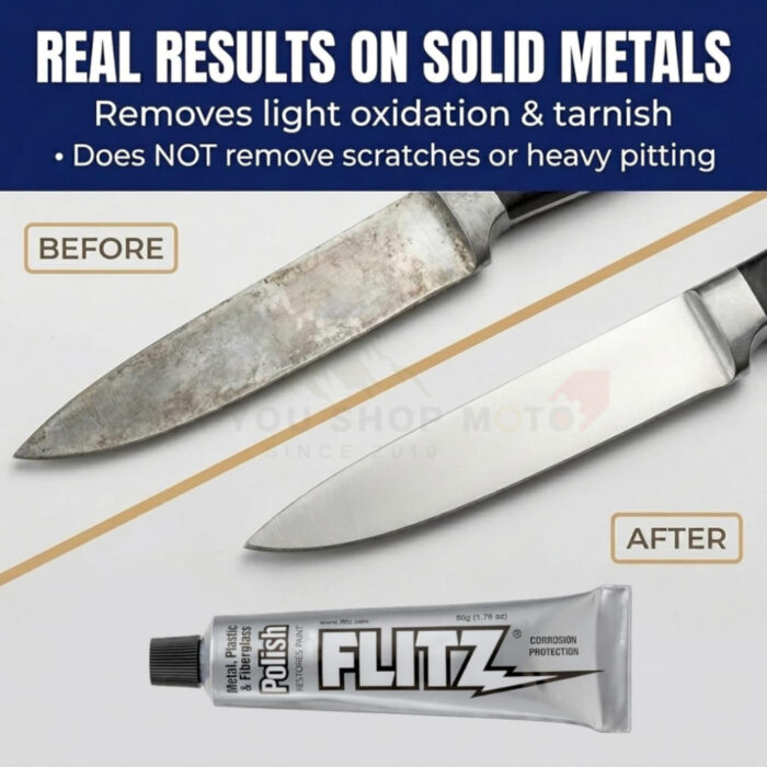 (มีส่งด่วน) Flitz Metal Polish Paste ครีมขัดเงาโลหะอเนกประสงค์ ขนาด 1.76 ออนซ์ / 50 กรัม