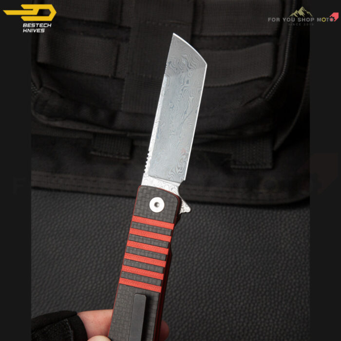 th-11134207-81zth-mqhcswj6756pae-2.jpg มีดพับ Bestech Titan (BL05) ใบมีด Damascus 2.96 นิ้ว ด้าม Carbon Fiber ผสม G10 (ของแท้)