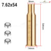 เลเซอร์ตั้งศูนย์ลำกล้อง Boresighter สีแดง .223 / 5.56 / 9mm / .308 / 7.62 / .45 / 30-06 ตัวเรือนทองเหลือง พร้อมถ่าน