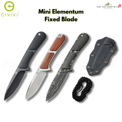 มีดพก CIVIVI Mini Elementum Fixed Blade ใบมีด Nitro-V / Damascus 2.24 นิ้ว ด้าม G10 / Wood / Micarta พร้อมปลอก Kydex EDC