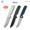 มีดพับ SENCUT Stria ใบมีด D2 3.12 นิ้ว ด้าม G10 / Canvas Micarta ระบบ Liner Lock Flipper + Thumb Stud รุ่น S25112 มีดEDC
