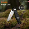 มีดพับ RUIKE P873 ใบมีด Sandvik 14C28N 3.46 นิ้ว Drop Point ด้าม G10 / Micarta ระบบ Button lock Outdoor Knife EDC