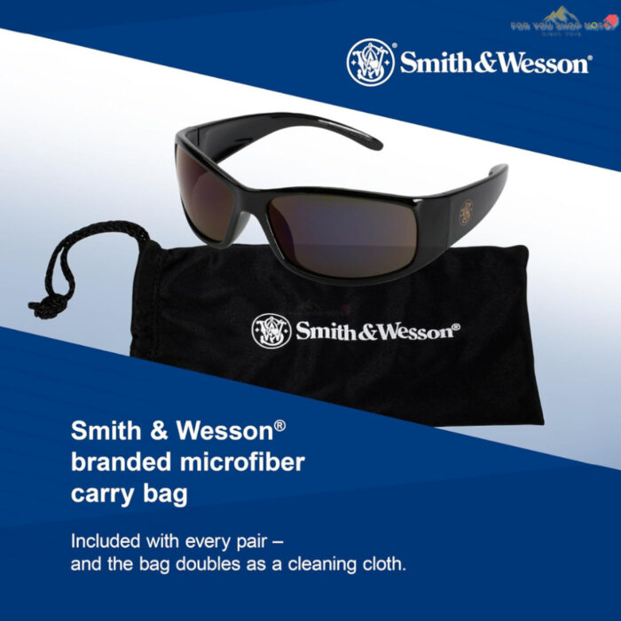 Smith & Wesson Elite Safety Glasses 21303 แว่นตาเซฟตี้ เลนส์ Smoke กันฝ้า มาตรฐาน ANSI Z87.1+ พร้อมถุงไมโครไฟเบอร์