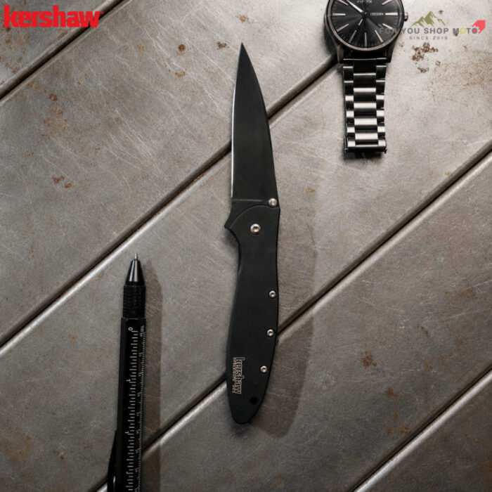 มีดพับ Kershaw 1660CKT Ken Onion Leek Black DLC (ใบมีด Sandvik 14C28N DLC ขนาด 3 นิ้ว / ด้ามสแตนเลส / Made in USA)
