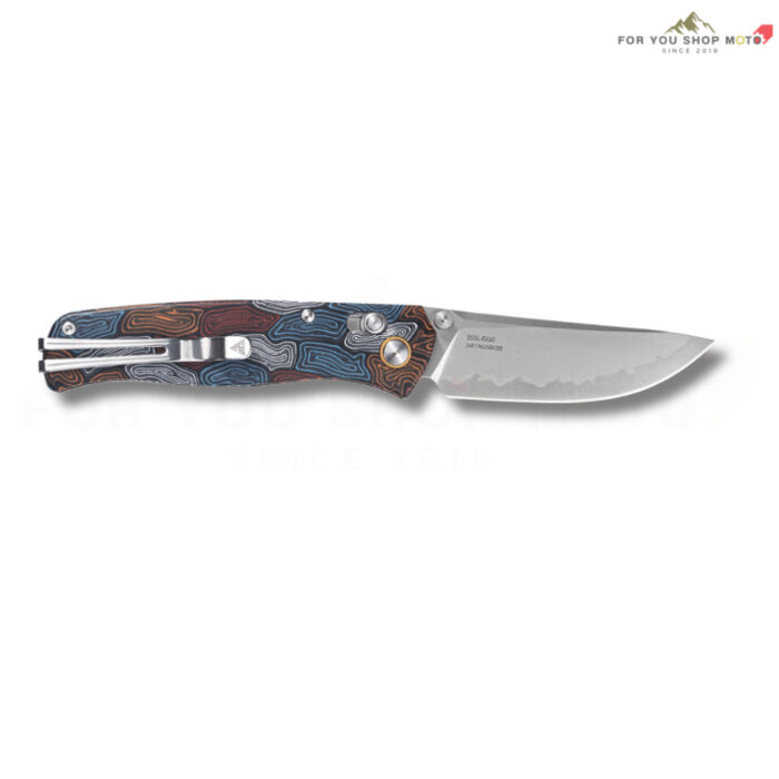มีดพับ SRM Knives 255L-GQ2 ใบมีด Laminated 140Cr 3.2นิ้ว ด้ามจับ G10 ระบบ Ambi-Lock ลายหลากสี พกพาสะดวก (EDC)
