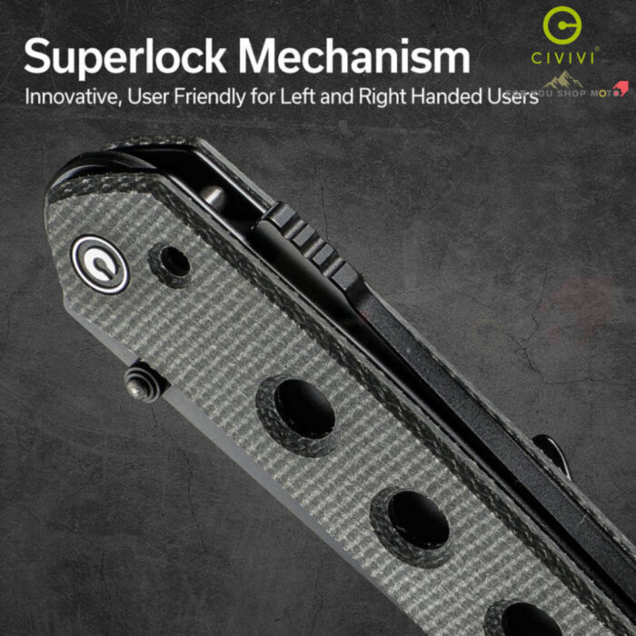 มีดพับ CIVIVI Vision FG EDC ใบมีด Nitro-V / Damascus 3.54 นิ้ว ด้าม G10 / Micarta / Ultem / Lexan Thumb Stud & Superlock