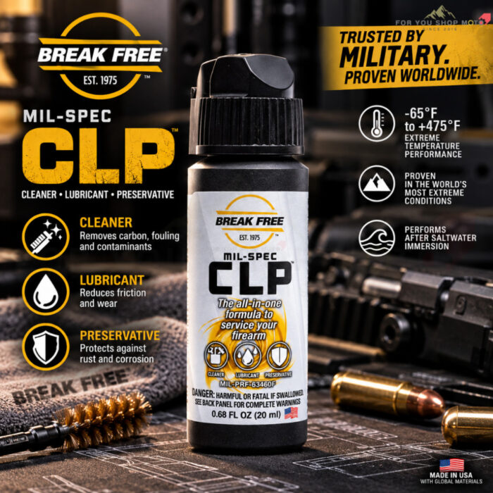 BREAK FREE CLP 0.68 oz น้ำยาทำความสะอาดและดูแลอุปกรณ์ สูตร All-in-One MIL-SPEC ของแท้ USA 100%