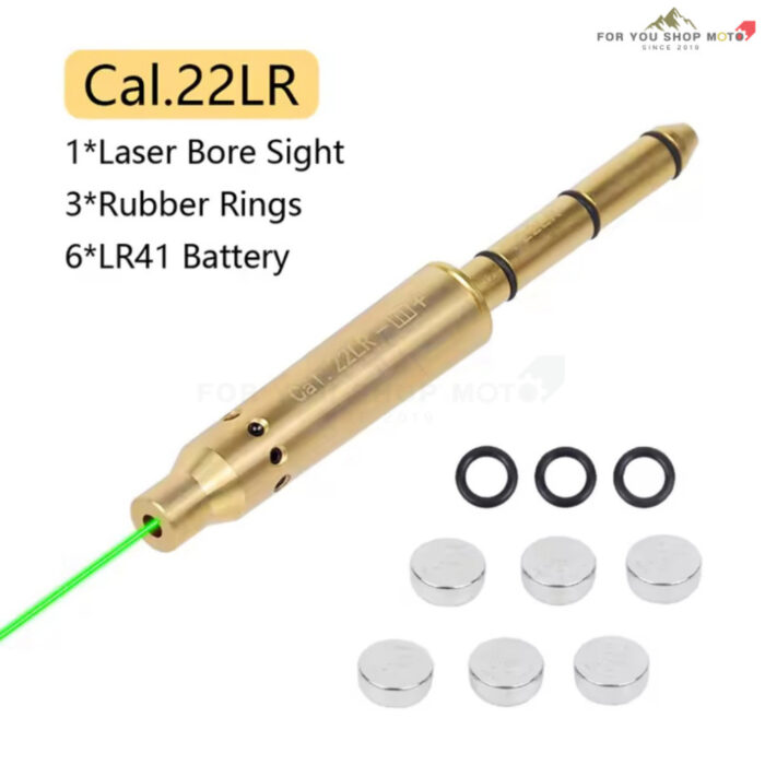 เลเซอร์ตั้งศูนย์ลำกล้อง Bore Sighter สีแดง 9mm / .22LR / .223 / .177 / .38 SPL / .308 พร้อมแบตเตอรี่
