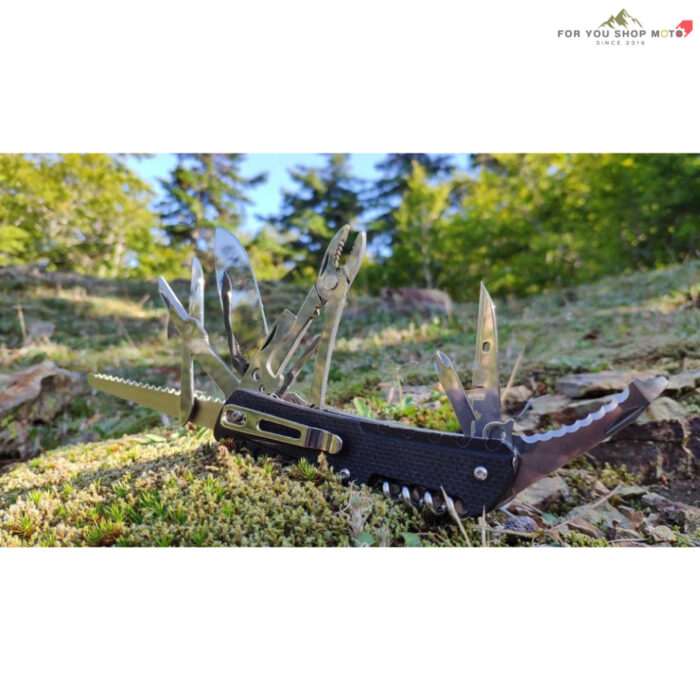 มีดพับมัลติทูล RUIKE Trekker LD51-B Multi-Tool 23 ฟังก์ชั่น ใบมีด 12C27 ด้าม G-10 สีดำ แท้ 100%