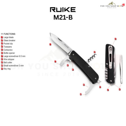 th-11134207-81zth-mtc8h08o7rpk64.jpg มีดพับมัลติทูล RUIKE M21-B Multi-Functional Knife ใบมีด 12C27 ด้าม G-10 สีดำ 2.8"