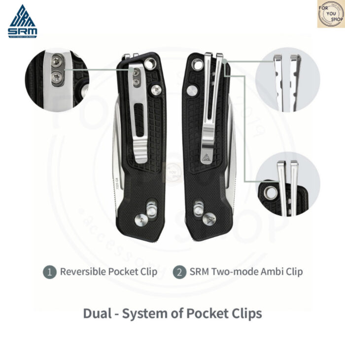th-11134207-81zti-mn2p5zymgtmu37-1.jpg มีดพับ SRM Scout 7229 ใบมีด 14C28N 2.72 นิ้ว ด้าม G10 / Aluminum Crossbar Lock Invisible Flipper EDC