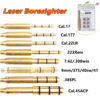 เลเซอร์ตั้งศูนย์ลำกล้อง Bore Sighter สีแดง 9mm / .22LR / .223 / .177 / .38 SPL / .308 พร้อมแบตเตอรี่