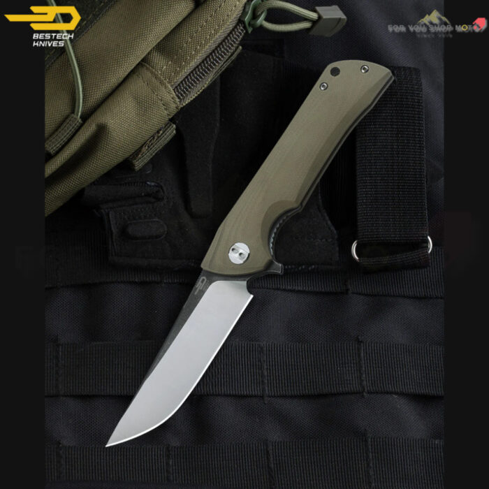 (มีส่งด่วน)มีดพับรุ่น PALADIN BESTECH KNIVES  (BG13B-2)  ด้าม G10 สี Beige ใบมีดเหล็ก D2 3.94" ทรงสวย แข็งแรง น้ำหนักเบา