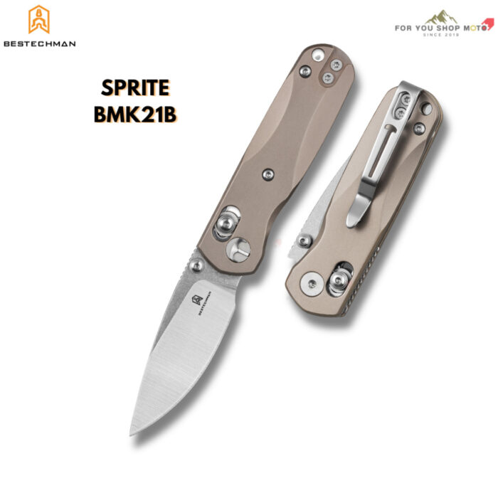 มีดพับพรีเมียม BESTECHMAN SPRITE (BMK21) เหล็ก Bohler M390 ด้าม Titanium / G10 มีด EDC ขนาดพกพา ระบบ B-Lock