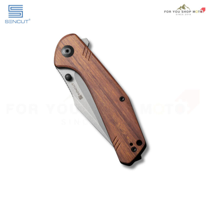 มีดพับ SENCUT Actium ใบมีด D2 3.46นิ้ว ด้ามไม้ Cuibourtia ระบบ Liner Lock รุ่น SA02F Flipper & Thumb Stud Knife EDC