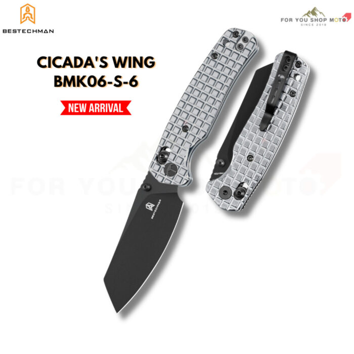 (มีส่งด่วน) มีดพับ Bestechman Cicada's Wing BMK06 ใบมีด 3.15 นิ้ว (Bar Lock) มีด EDC ดีไซน์พรีเมียม