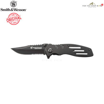 [มีส่งด่วน] Smith & Wesson Extreme Ops SWA24S มีดพับยุทธวิธี มีดพับพกพา ใบมีดกึ่งหยัก 3.1 นิ้ว ของแท้ สำหรับเดินป่า