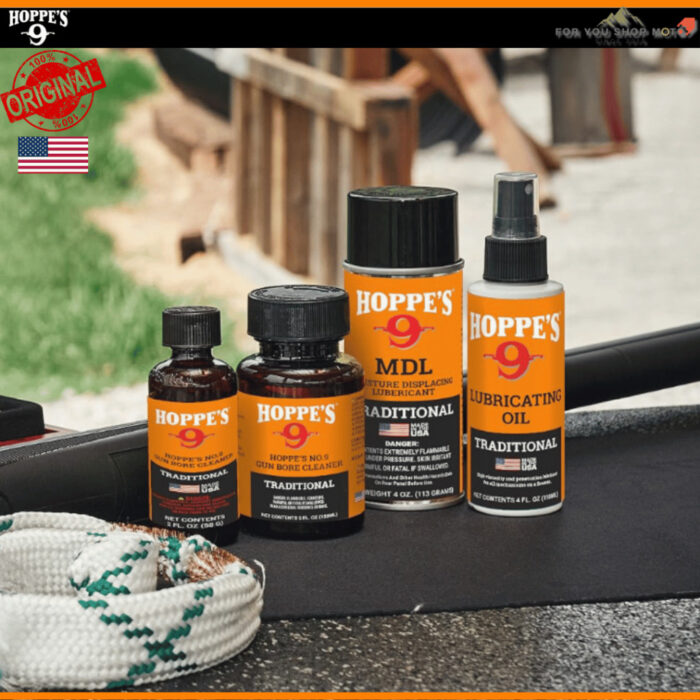 Hoppe's No.9 Gun Bore Cleaner หลายขนาด น้ำยาล้างลำกล้องปืน ขจัดคราบตะกั่วและทองแดง ของแท้100% Traditional Hoppes No.9