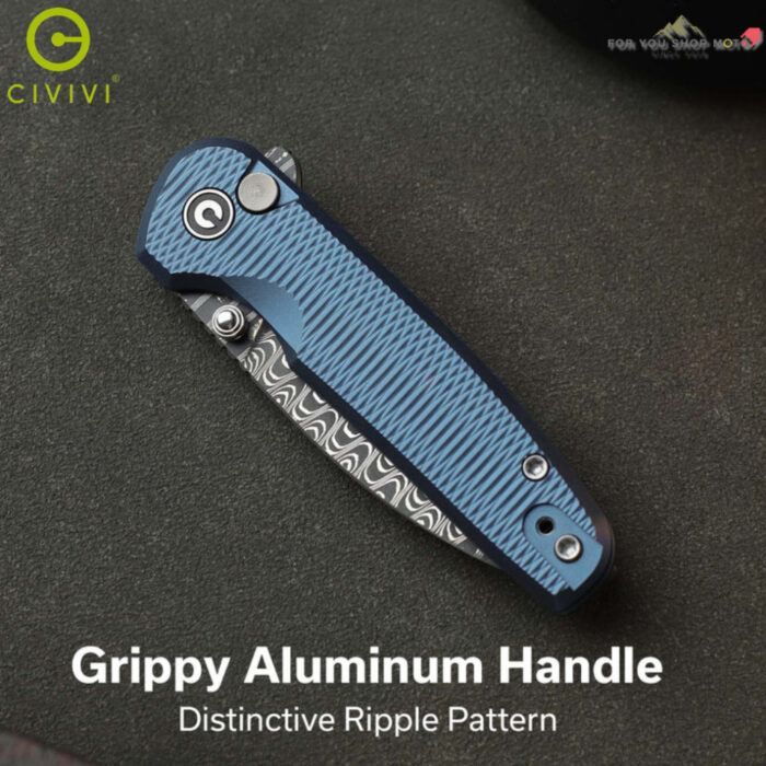 th-11134207-81zti-mr1as0bbwcuec1-2.jpg มีดพับ CIVIVI Mini Shakan ใบมีด Nitro-V / Damascus 2.48 นิ้ว ด้าม Aluminum อะลูมิเนียม ระบบ Button Lock มีด EDC