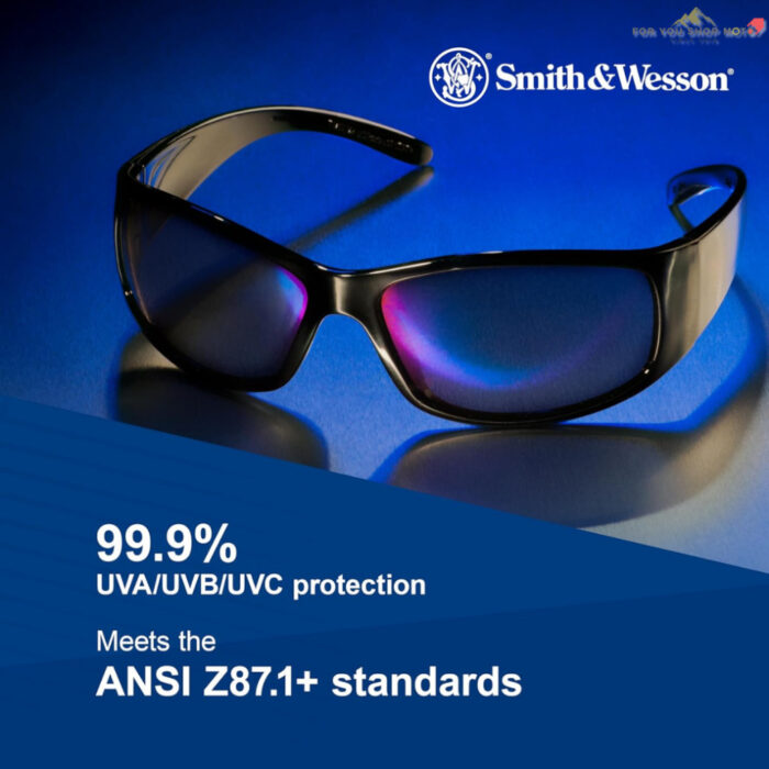 Smith & Wesson Elite Safety Glasses 21303 แว่นตาเซฟตี้ เลนส์ Smoke กันฝ้า มาตรฐาน ANSI Z87.1+ พร้อมถุงไมโครไฟเบอร์