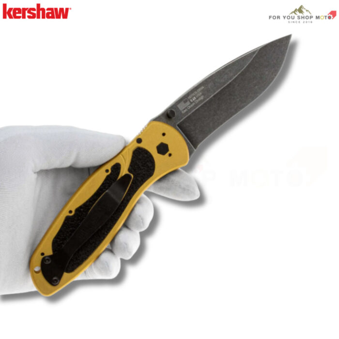 มีดพับ Kershaw Blur USA Made ใบมีด 14C28N / MagnaCut 3.4นิ้ว ด้าม Aluminum สี BlackWash / Gold / Navy Blue SpeedSafe EDC