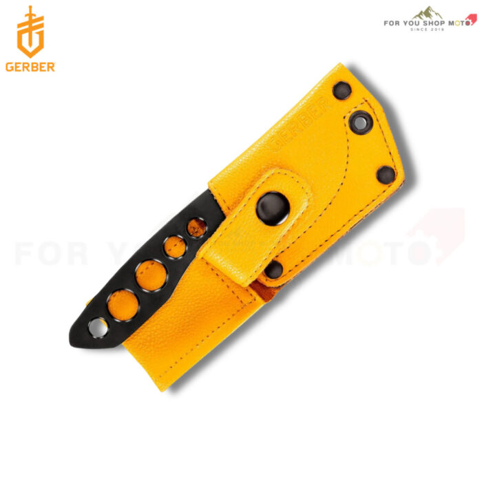 th-11134207-81zti-msb7qfe521ahbc-2.jpg Gerber Dibs Fixed Blade มีดใบตาย EDC ขนาดพกพา เหล็ก 440A Black Clip Point ด้าม Skeletonized พร้อมซองหนังสีเหลือง ของแท้