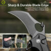 มีดพับ CIVIVI Incisor II Karambit ใบมีด Nitro-V / Damascus 2.02 นิ้ว ด้าม Aluminum ระบบ Button Lock EDC