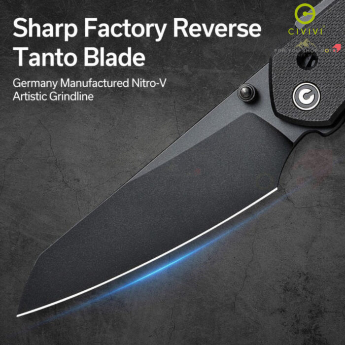 มีดพับ CIVIVI Vision FG EDC ใบมีด Nitro-V / Damascus 3.54 นิ้ว ด้าม G10 / Micarta / Ultem / Lexan Thumb Stud & Superlock