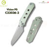มีดพับ CIVIVI Vision FG EDC ใบมีด Nitro-V / Damascus 3.54 นิ้ว ด้าม G10 / Micarta / Ultem / Lexan Thumb Stud & Superlock