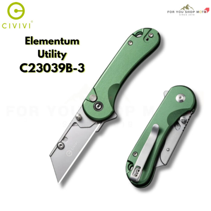 th-11134207-81zti-mslm0mfk3guh9a-2.jpg มีดพับ CIVIVI Elementum Utility ใบมีด 6Cr13 2.26 นิ้ว S/S Blade Holder ด้าม Aluminum ระบบ Button Lock Thumb Stud