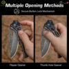 มีดพับ CIVIVI Biophase EDC ใบมีด Damascus 3.48 นิ้ว ด้าม Aluminum ระบบ Button Lock Flipper รุ่น C23083-DS1
