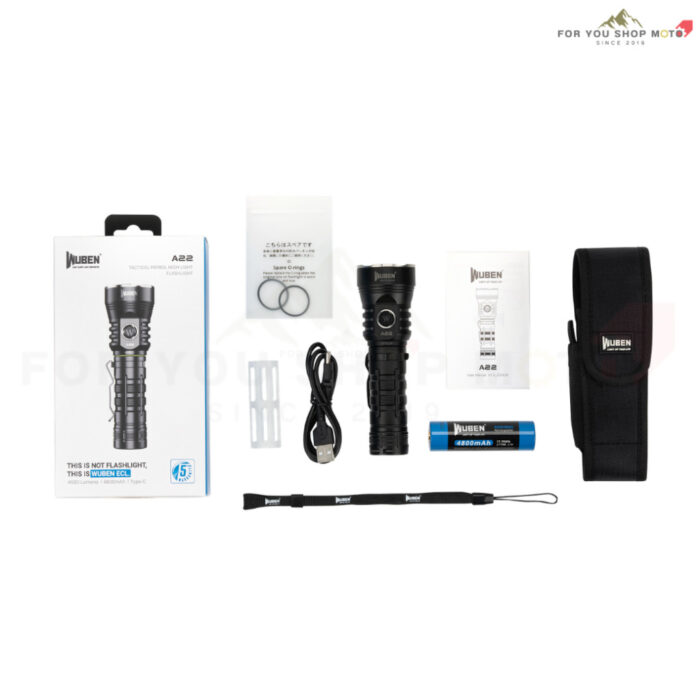 th-11134207-81zti-msvxdsj09mv623.jpg Wuben A22 ไฟฉายแรงสูง 4,500 Lumens LED CREE XHP70.2 ชาร์จ Type-C กันน้ำ IP68 ไฟฉายพกพา ลุยป่า แค้มปิ้ง
