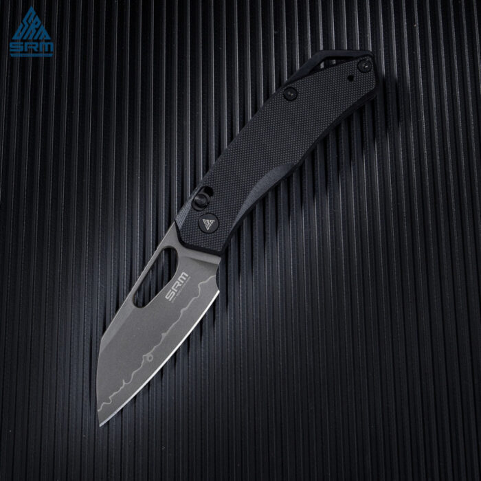 มีดพับ SRM Cub 261M-GB2 เหล็กลามิเนต 140Cr ใบมีด Wharncliffe ด้าม G10 ระบบ Ambi Lock มีดพกพา EDC ของแท้