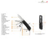 มีดพับมัลติทูล RUIKE Trekker LD51-B Multi-Tool 23 ฟังก์ชั่น ใบมีด 12C27 ด้าม G-10 สีดำ แท้ 100%