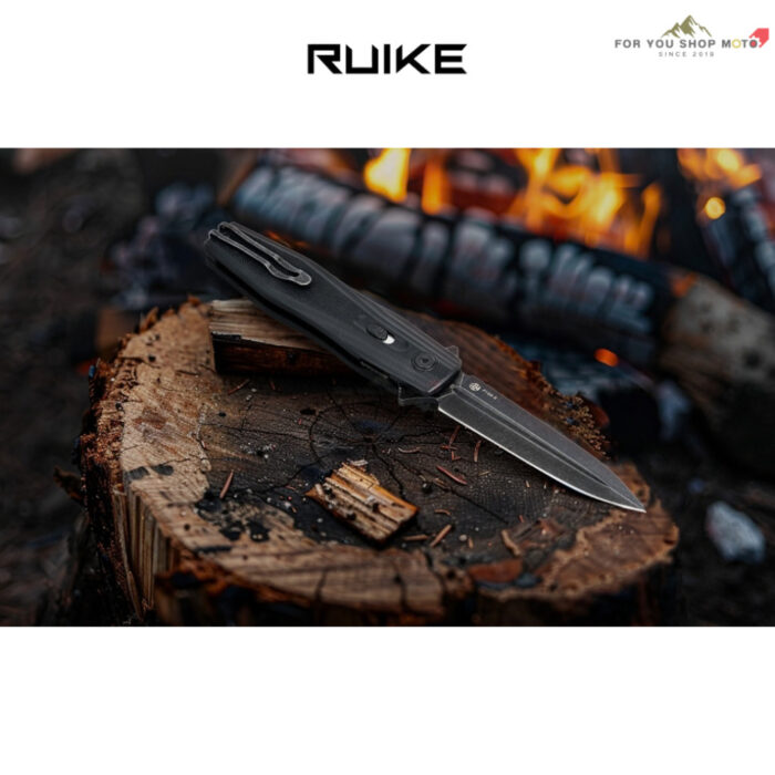 มีดพับ Ruike Knife P188-B Flipper Folding Knife ใบมีด D2 3.58" ด้าม Black G10 ของแท้ 100%