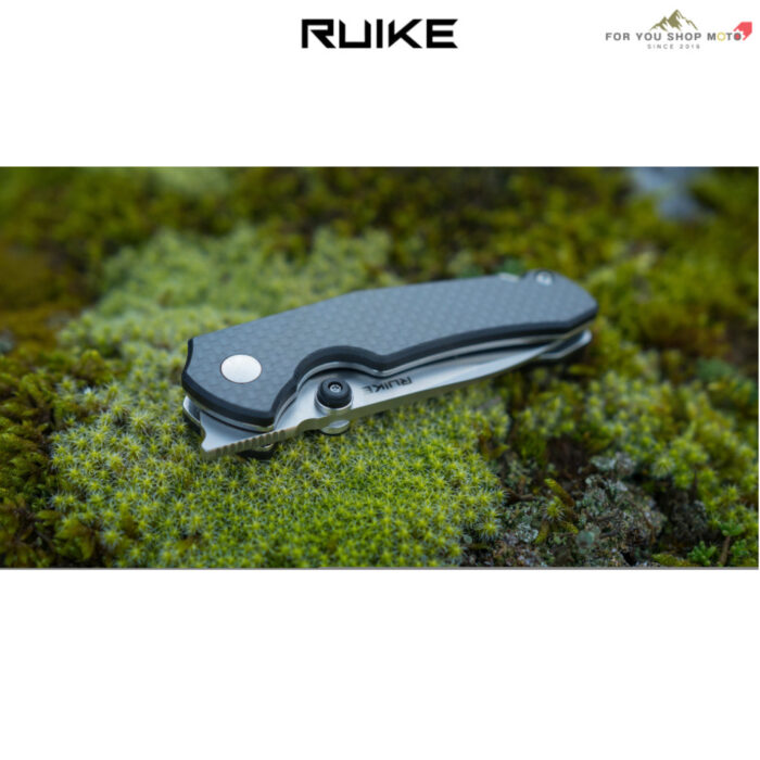 มีดพับ Ruike Knife P671-CB Front Flipper 2.75" เหล็ก 14C28N ด้าม Carbon Fiber ล็อค Liner Lock ของแท้ 100%