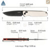 มีดพับ SRM Terrier 258L ใบมีด D2 / 140Cr Laminated 3.65 นิ้ว ด้าม G10 / Micarta ระบบ Crossbar Lock