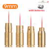 เลเซอร์ตั้งศูนย์ลำกล้อง Boresighter สีแดง .223 / 5.56 / 9mm / .308 / 7.62 / .45 / 30-06 ตัวเรือนทองเหลือง พร้อมถ่าน